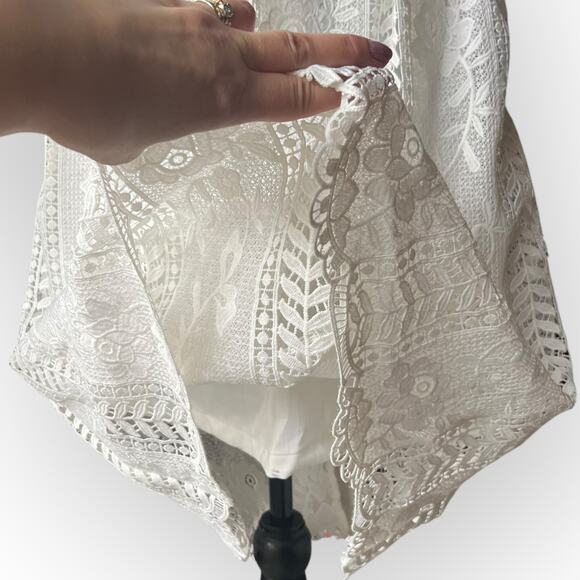 Lulus Women's Charmed Ivory Lace Sleeveless A-Line Midi Dress Size XS - Picture 14 of 16